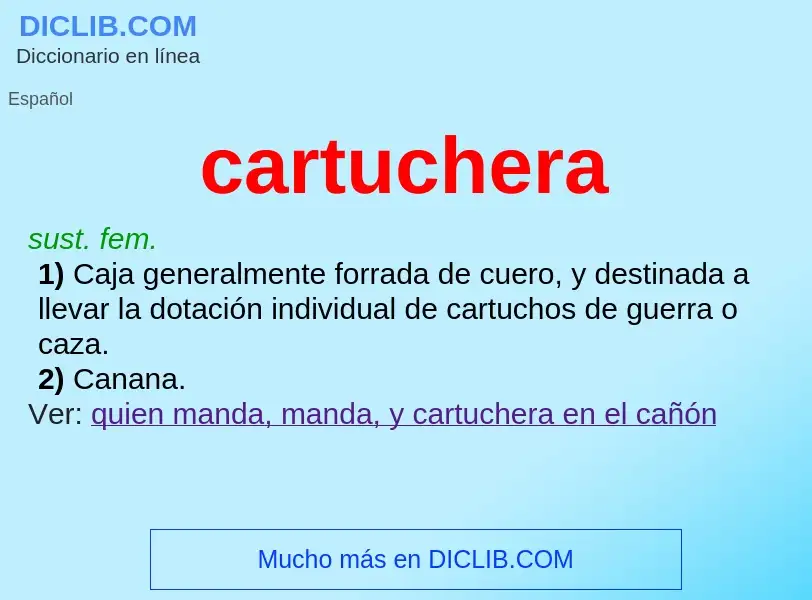 What is cartuchera - meaning and definition