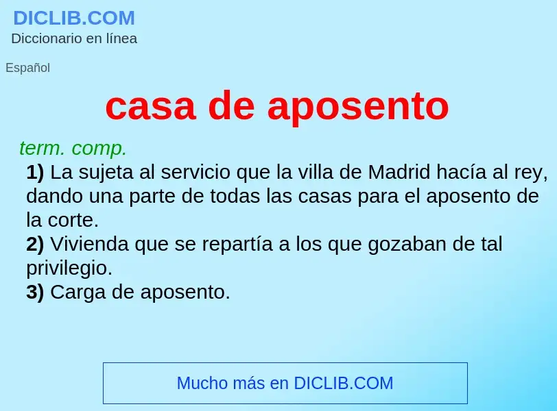 O que é casa de aposento - definição, significado, conceito