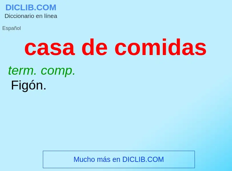 O que é casa de comidas - definição, significado, conceito