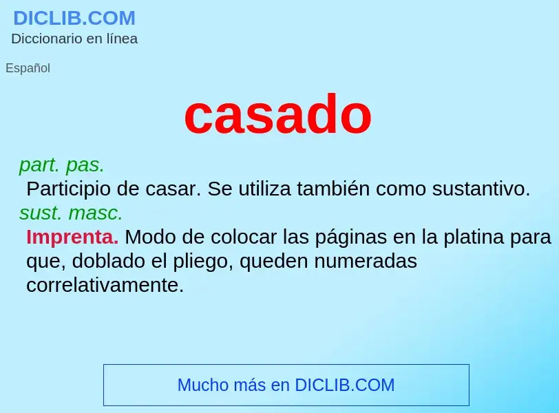 What is casado - meaning and definition