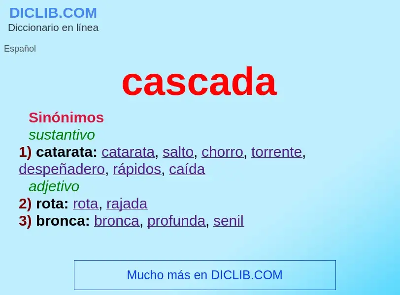 What is cascada - definition