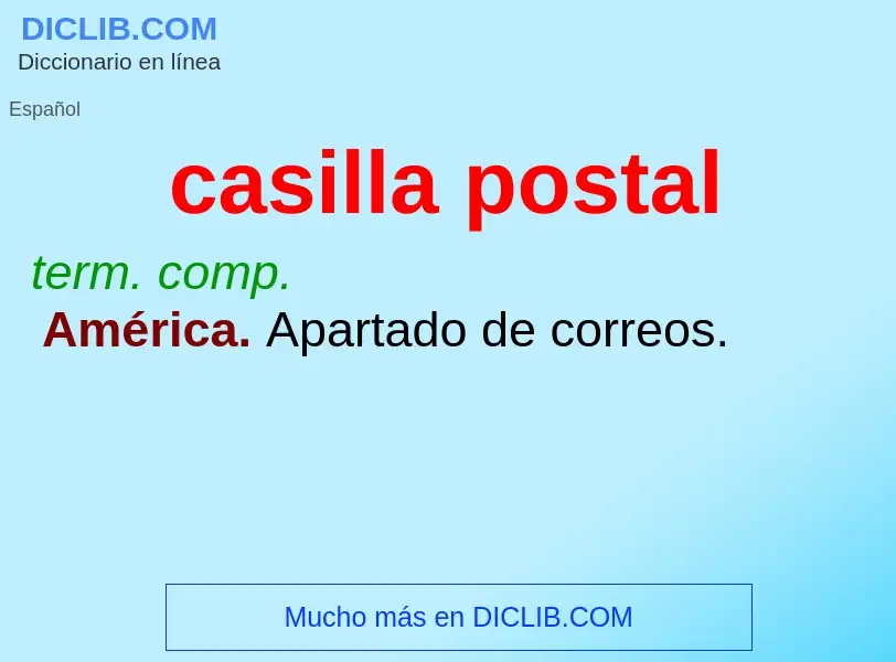 What is casilla postal - definition