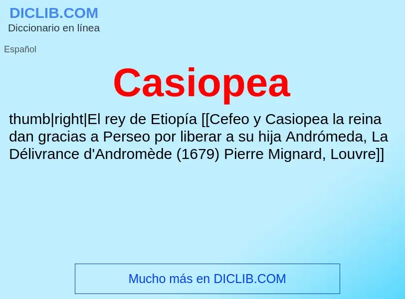 ¿Qué es Casiopea? - significado y definición