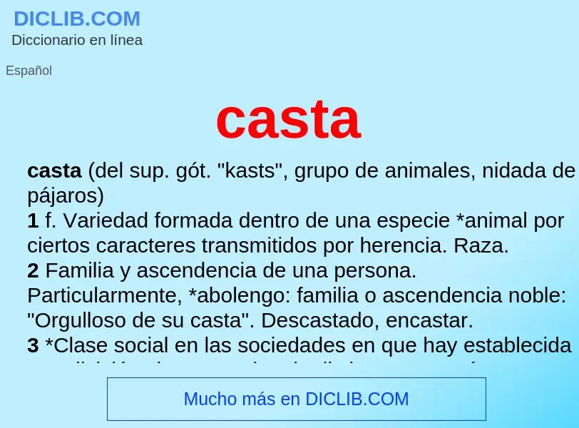 Wat is casta - definition