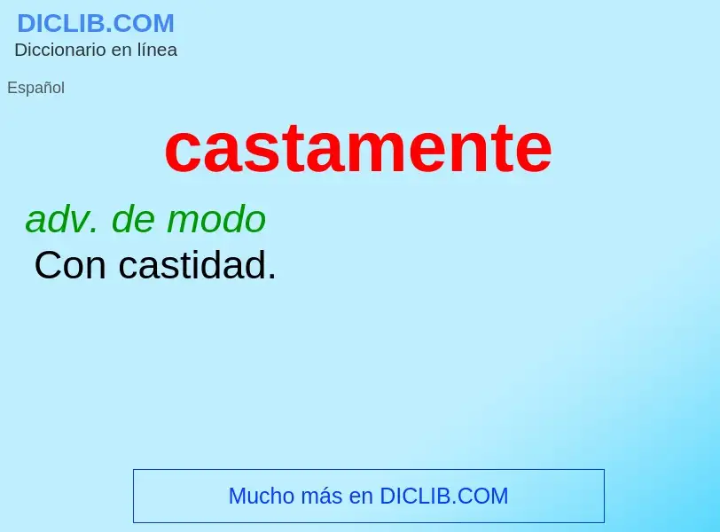 What is castamente - definition