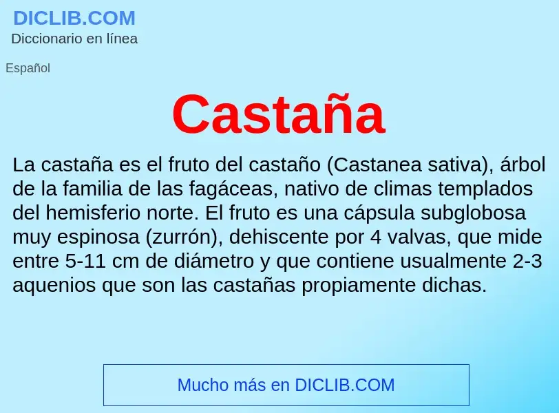 Wat is Castaña - definition