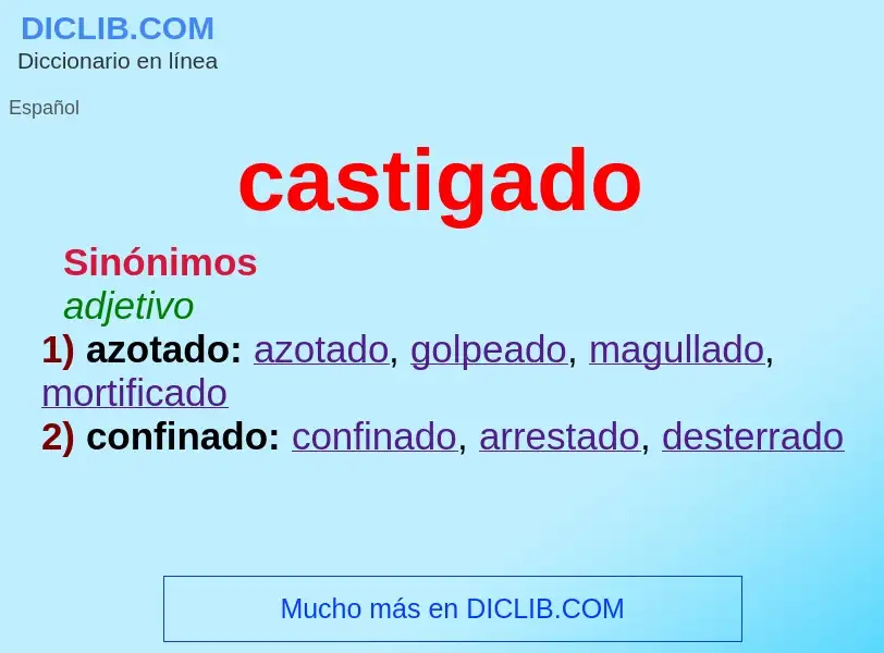 Wat is castigado - definition