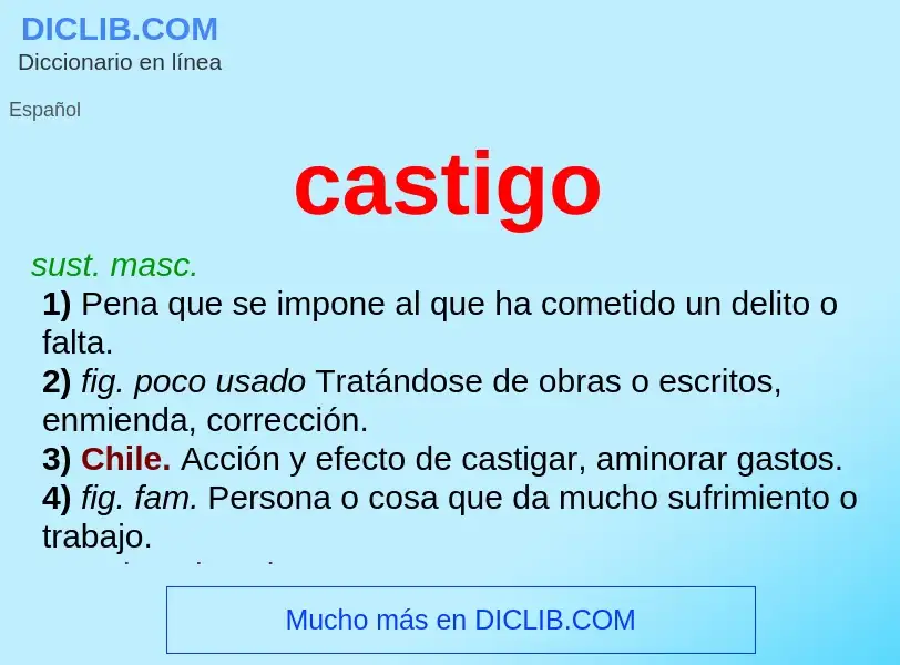 Was ist castigo - Definition