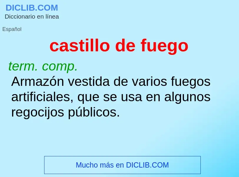 ¿Qué es castillo de fuego? - significado y definición