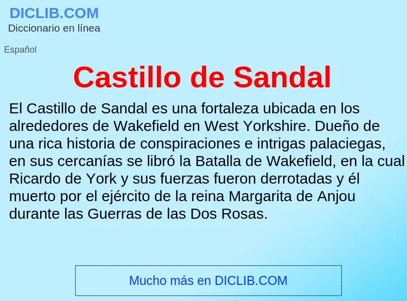 Что такое Castillo de Sandal - определение