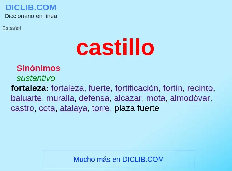 What is castillo - meaning and definition