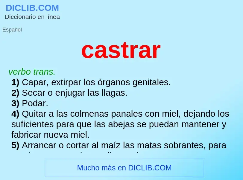 Wat is castrar - definition