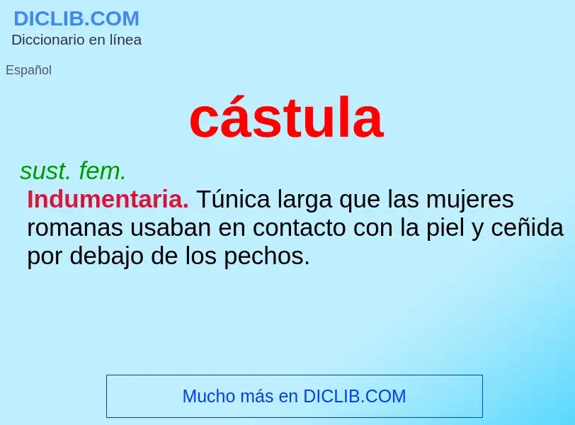 ¿Qué es cástula? - significado y definición