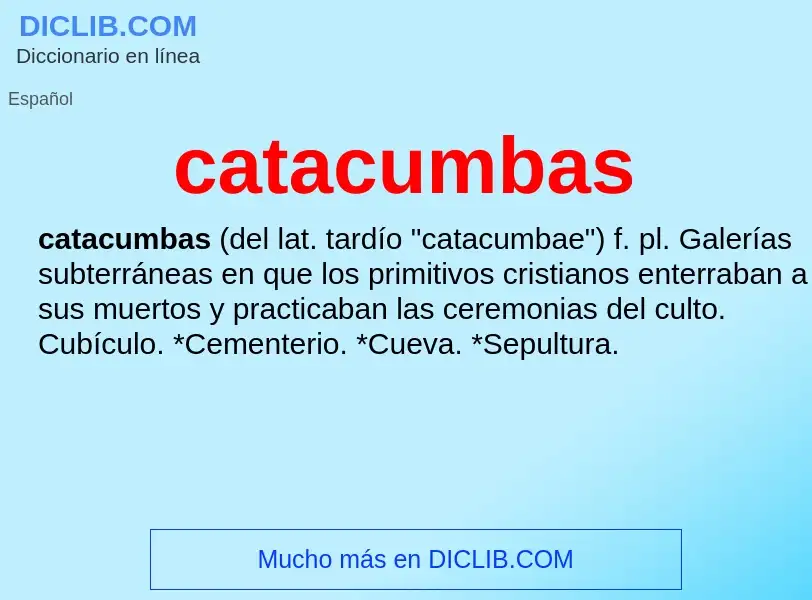 Wat is catacumbas - definition