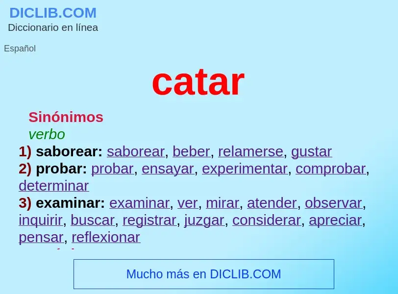 O que é catar - definição, significado, conceito