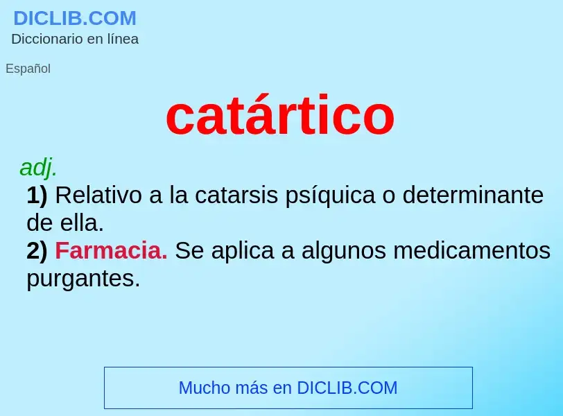 What is catártico - definition