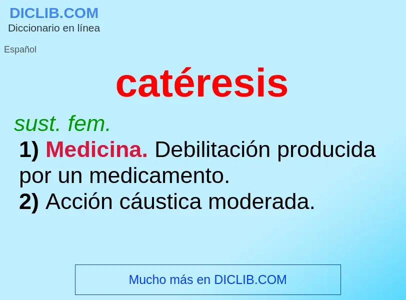 What is catéresis - definition