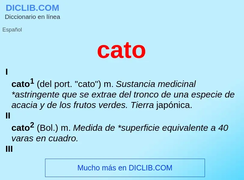 O que é cato - definição, significado, conceito