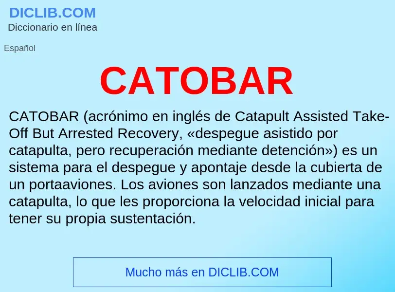 Was ist CATOBAR - Definition