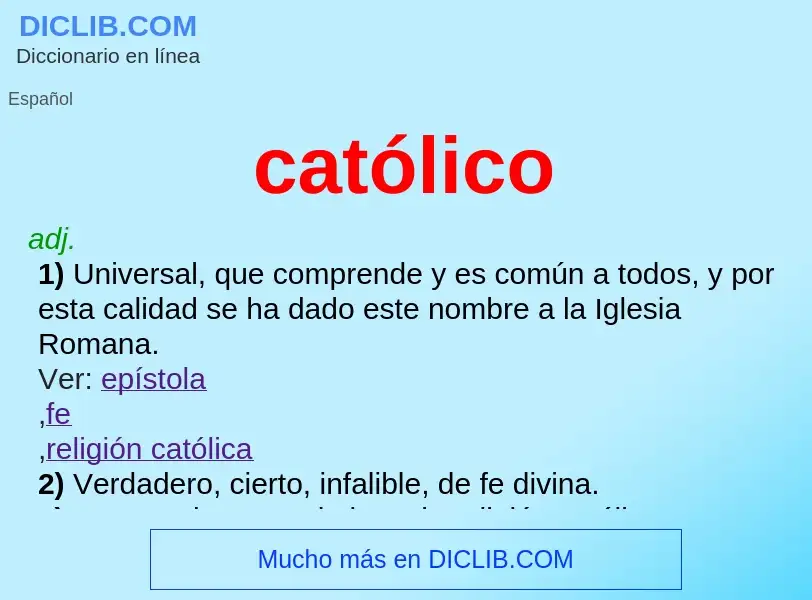 ¿Qué es católico? - significado y definición