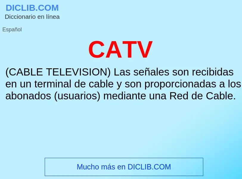 Was ist CATV - Definition