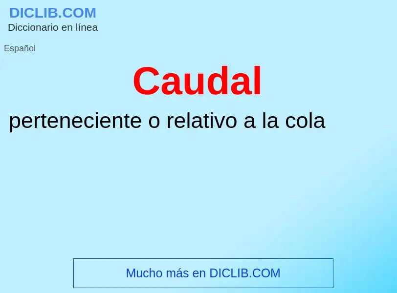 O que é Caudal - definição, significado, conceito