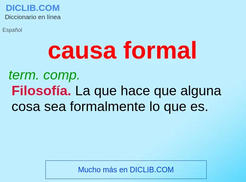 Wat is causa formal - definition