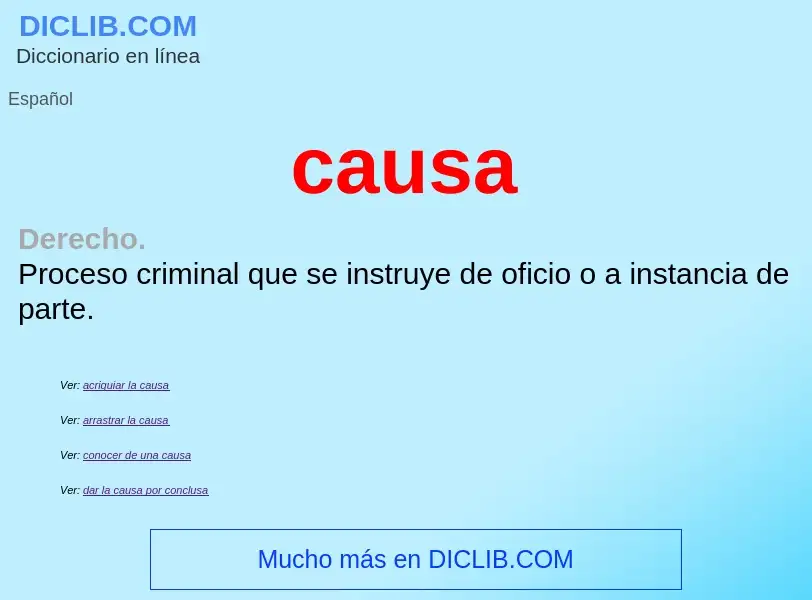 Wat is causa - definition