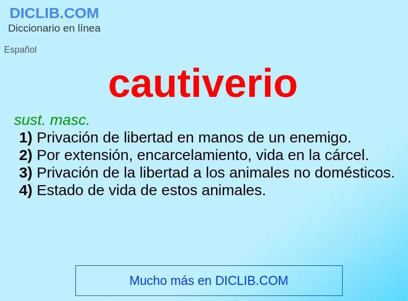 Wat is cautiverio - definition