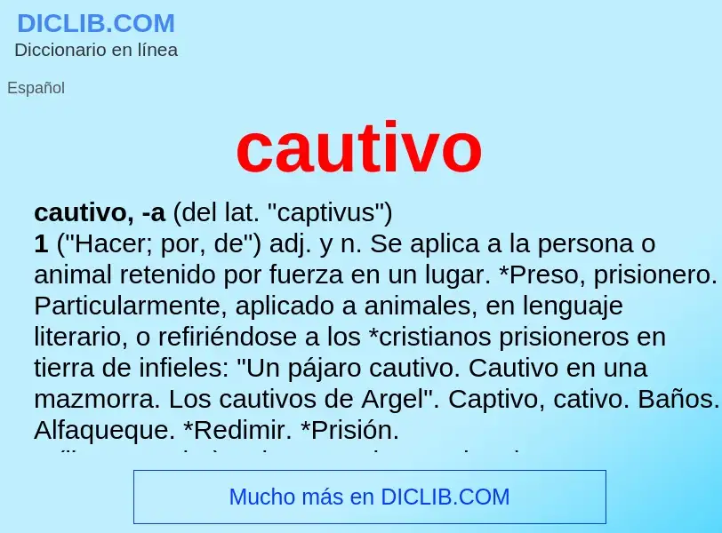 Wat is cautivo - definition