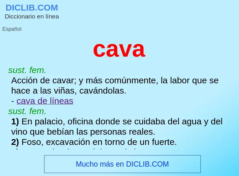 Wat is cava - definition