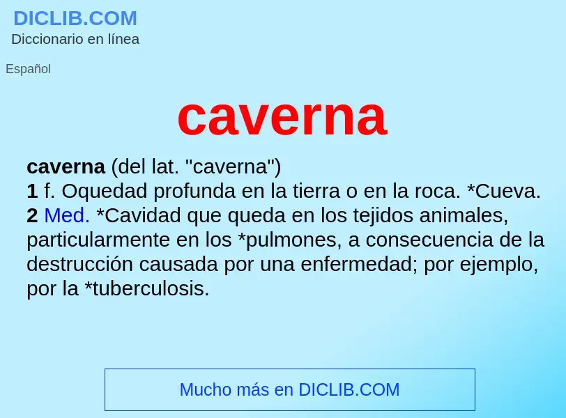 Che cos'è caverna - definizione