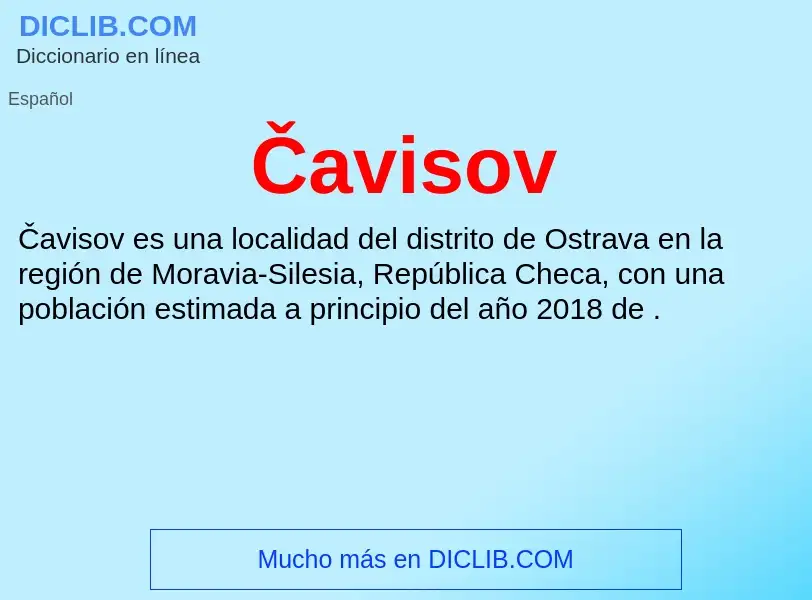 Wat is Čavisov - definition