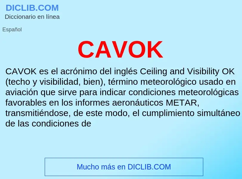 Was ist CAVOK - Definition