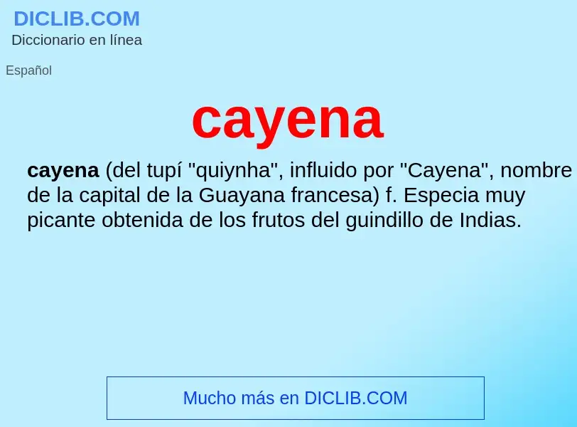 Что такое cayena - определение