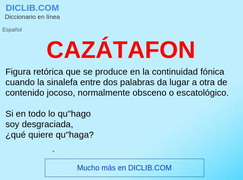 Was ist CAZÁTAFON - Definition