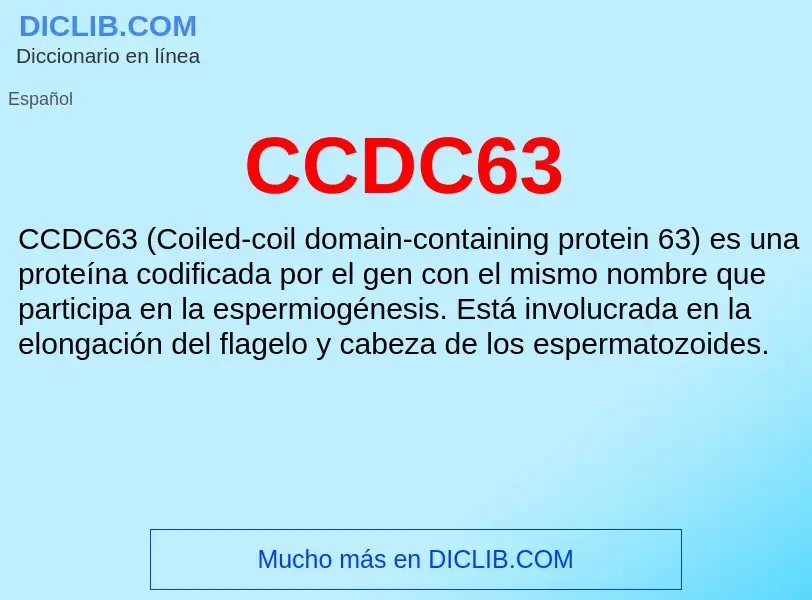 Was ist CCDC63 - Definition