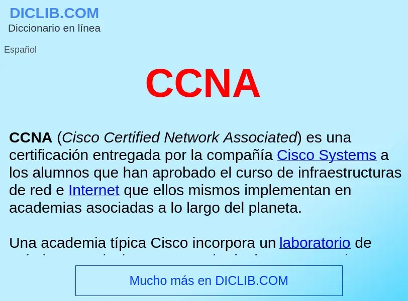 Was ist CCNA  - Definition