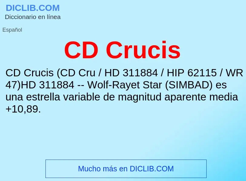 ¿Qué es CD Crucis? - significado y definición