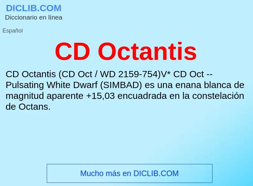 Was ist CD Octantis - Definition