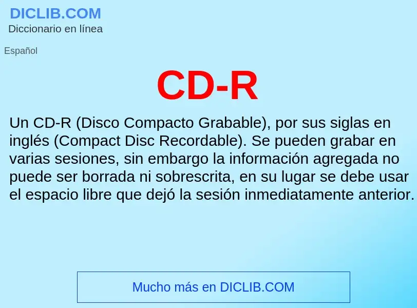 Che cos'è CD-R - definizione