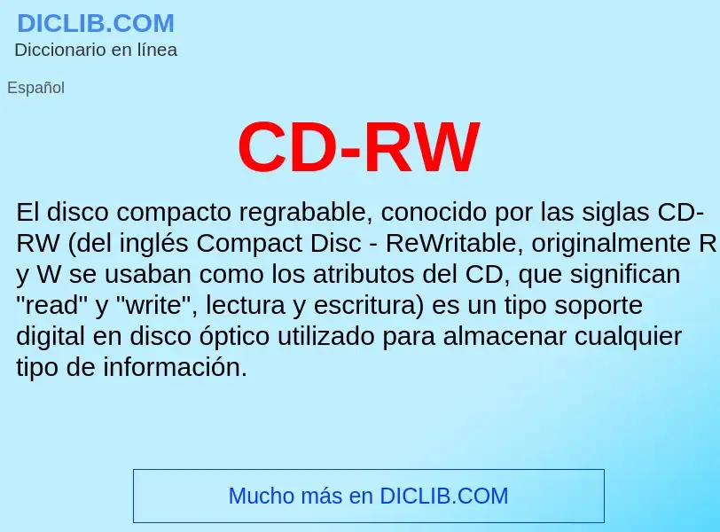 Che cos'è CD-RW - definizione