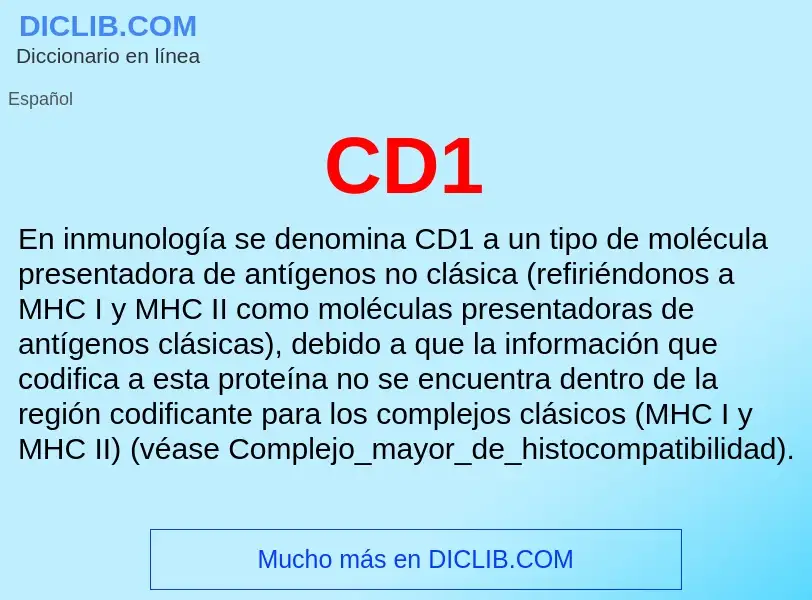 ¿Qué es CD1? - significado y definición