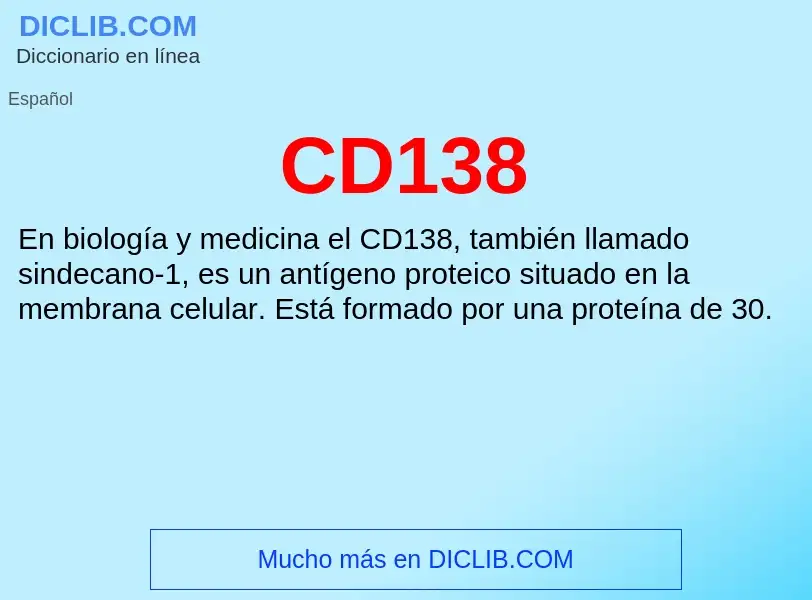 Was ist CD138 - Definition