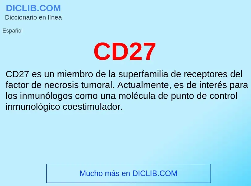 Was ist CD27 - Definition