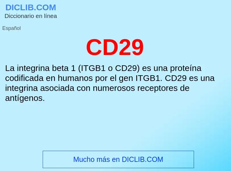 Was ist CD29 - Definition