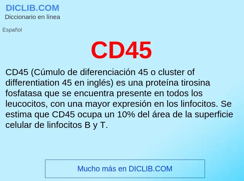 Was ist CD45 - Definition