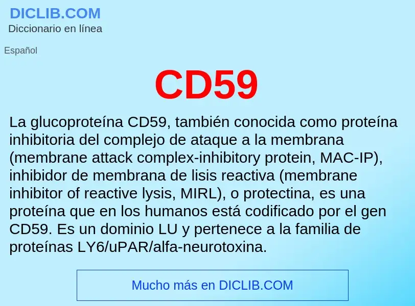 Was ist CD59 - Definition