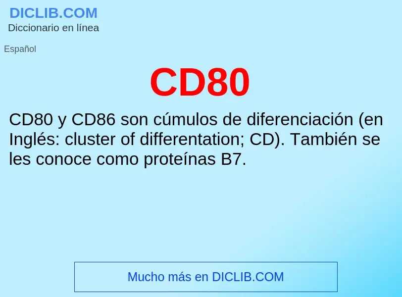 Was ist CD80 - Definition