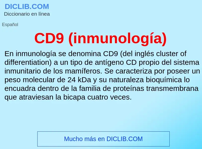 Was ist CD9 (inmunología) - Definition